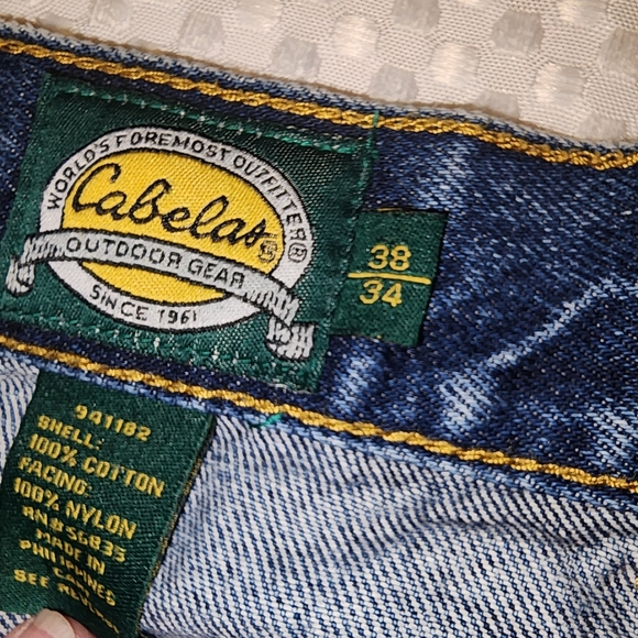 CABELAS EUC MENS SIZE 38 x 34 ROUGHNECK TWO TONE UPLAND JEANS - Picture 5 of 11